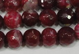 CAG4636 15.5 inches 6mm faceted round fire crackle agate beads