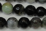 CAG4645 15.5 inches 8mm faceted round fire crackle agate beads