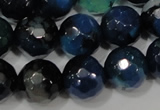 CAG4655 15.5 inches 8mm faceted round fire crackle agate beads