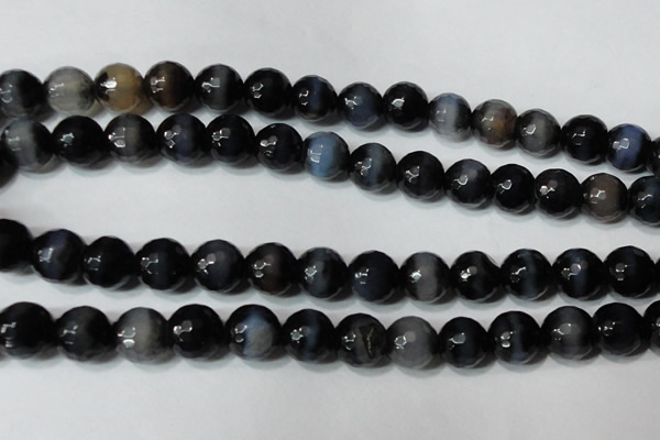 CAG4661 15.5 inches 10mm faceted round fire crackle agate beads