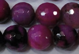 CAG4667 15.5 inches 10mm faceted round fire crackle agate beads