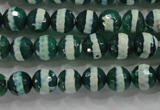 CAG4695 15.5 inches 8mm faceted round tibetan agate beads wholesale