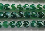 CAG4698 15.5 inches 8mm faceted round tibetan agate beads wholesale