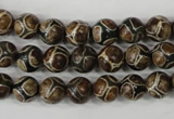 CAG4735 15 inches 8mm round tibetan agate beads wholesale