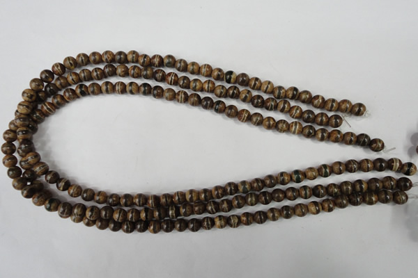 CAG4740 15 inches 6mm round tibetan agate beads wholesale