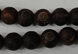 CAG4761 15 inches 12mm round tibetan agate beads wholesale