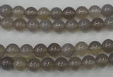 CAG4770 15 inches 6mm round grey agate beads wholesale