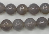 CAG4773 15 inches 12mm round grey agate beads wholesale