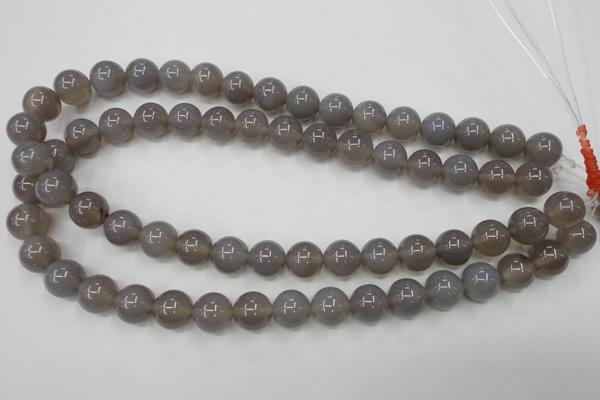 CAG4773 15 inches 12mm round grey agate beads wholesale