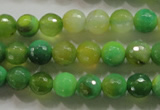 CAG4781 15.5 inches 8mm faceted round fire crackle agate beads