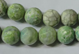 CAG4792 15.5 inches 12mm faceted round fire crackle agate beads