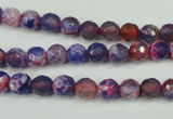 CAG4802 15 inches 6mm faceted round fire crackle agate beads