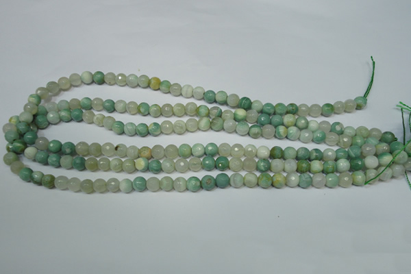 CAG4811 15 inches 6mm faceted round fire crackle agate beads