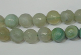 CAG4812 15 inches 8mm faceted round fire crackle agate beads