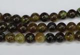 CAG4831 15 inches 6mm round dragon veins agate beads wholesale