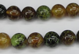 CAG4833 15 inches 10mm round dragon veins agate beads wholesale