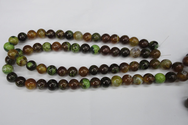 CAG4834 15 inches 12mm round dragon veins agate beads wholesale