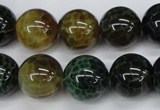 CAG4835 15 inches 14mm round dragon veins agate beads wholesale