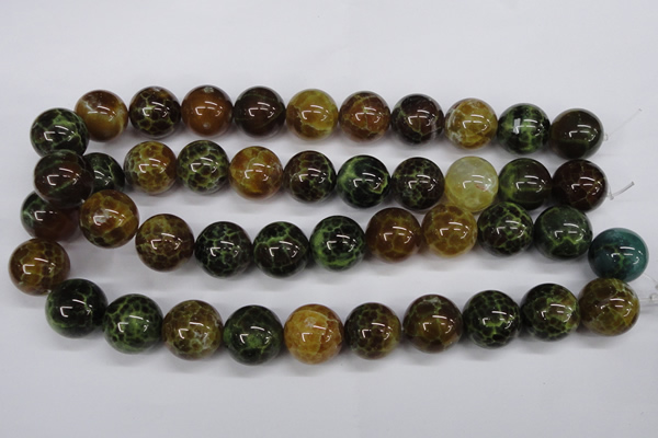 CAG4836 15 inches 16mm round dragon veins agate beads wholesale