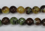 CAG4843 15 inches 10mm faceted round dragon veins agate beads