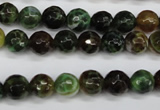 CAG4852 15 inches 8mm faceted round dragon veins agate beads