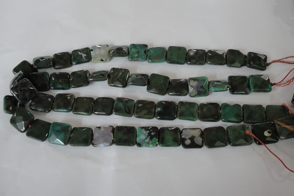 CAG4871 15 inches 14*14mm faceted square fire crackle agate beads