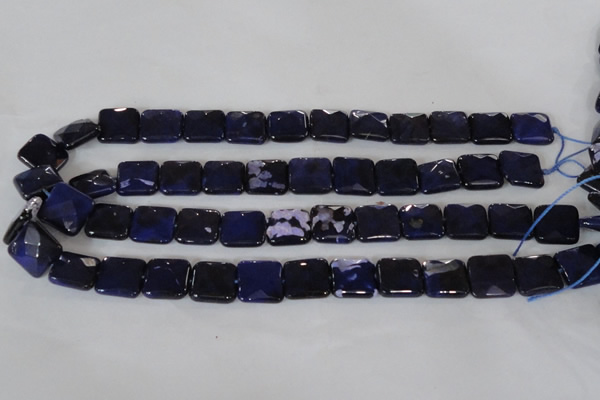 CAG4873 15 inches 14*14mm faceted square fire crackle agate beads