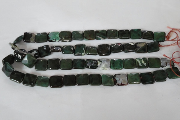 CAG4876 15 inches 14*14mm faceted square fire crackle agate beads