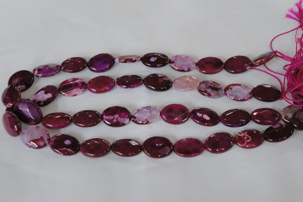 CAG4895 15 inches 13*18mm faceted oval fire crackle agate beads