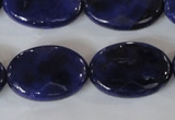 CAG4898 15 inches 18*25mm faceted oval fire crackle agate beads