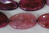 CAG4899 15 inches 20*30mm faceted oval fire crackle agate beads