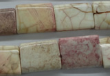 CAG4928 15.5 inches 16*20mm rectangle dyed white agate beads