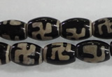 CAG5080 15.5 inches 8*12mm drum tibetan agate beads wholesale