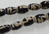 CAG5083 15.5 inches 8*12mm drum tibetan agate beads wholesale