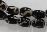 CAG5088 15.5 inches 8*12mm drum tibetan agate beads wholesale