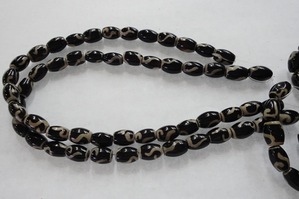 CAG5088 15.5 inches 8*12mm drum tibetan agate beads wholesale