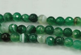 CAG5120 15.5 inches 4mm faceted round line agate beads wholesale