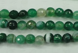 CAG5121 15.5 inches 6mm faceted round line agate beads wholesale