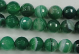 CAG5122 15.5 inches 8mm faceted round line agate beads wholesale