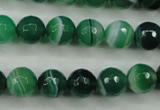 CAG5123 15.5 inches 10mm faceted round line agate beads wholesale