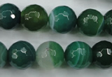 CAG5125 15.5 inches 14mm faceted round line agate beads wholesale