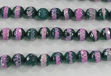 CAG5137 15 inches 6mm faceted round tibetan agate beads wholesale