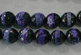 CAG5148 15 inches 10mm faceted round tibetan agate beads wholesale