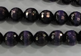 CAG5150 15 inches 10mm faceted round tibetan agate beads wholesale