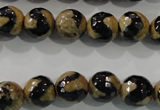 CAG5160 15 inches 10mm faceted round tibetan agate beads wholesale