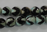 CAG5161 15 inches 10mm faceted round tibetan agate beads wholesale