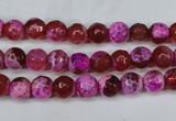 CAG5181 15 inches 6mm faceted round fire crackle agate beads