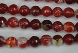 CAG5187 15 inches 8mm faceted round fire crackle agate beads