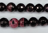 CAG5199 15 inches 10mm faceted round fire crackle agate beads