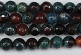 CAG5211 15 inches 8mm faceted round fire crackle agate beads